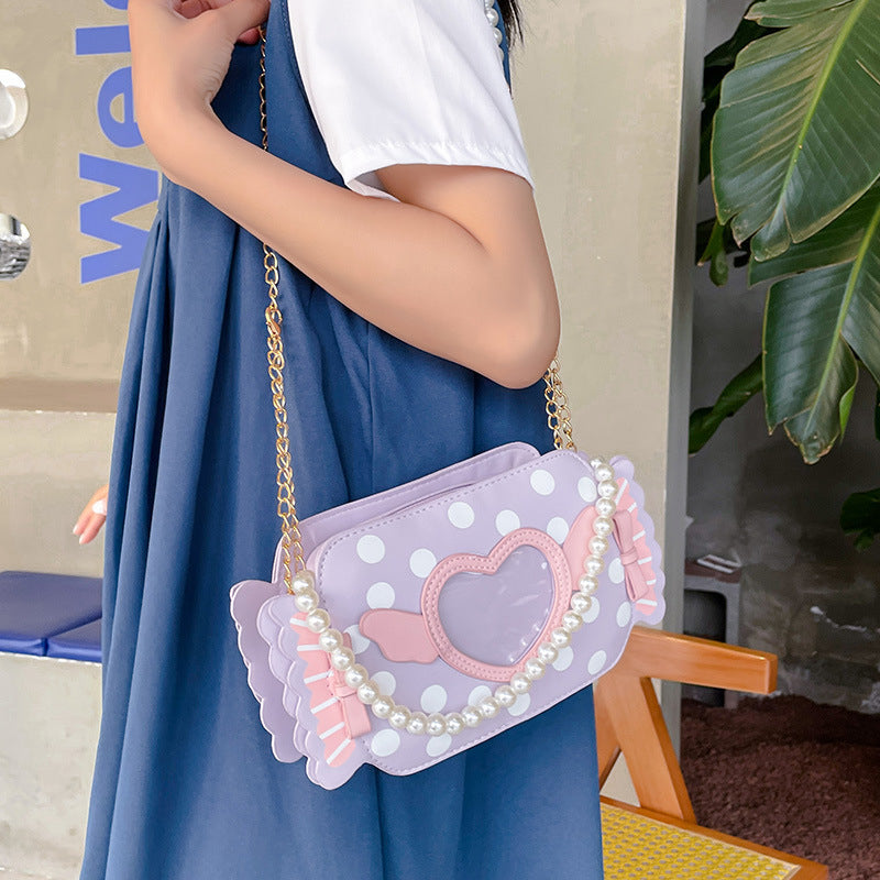 Korean Candy Heart Pearl Sling
