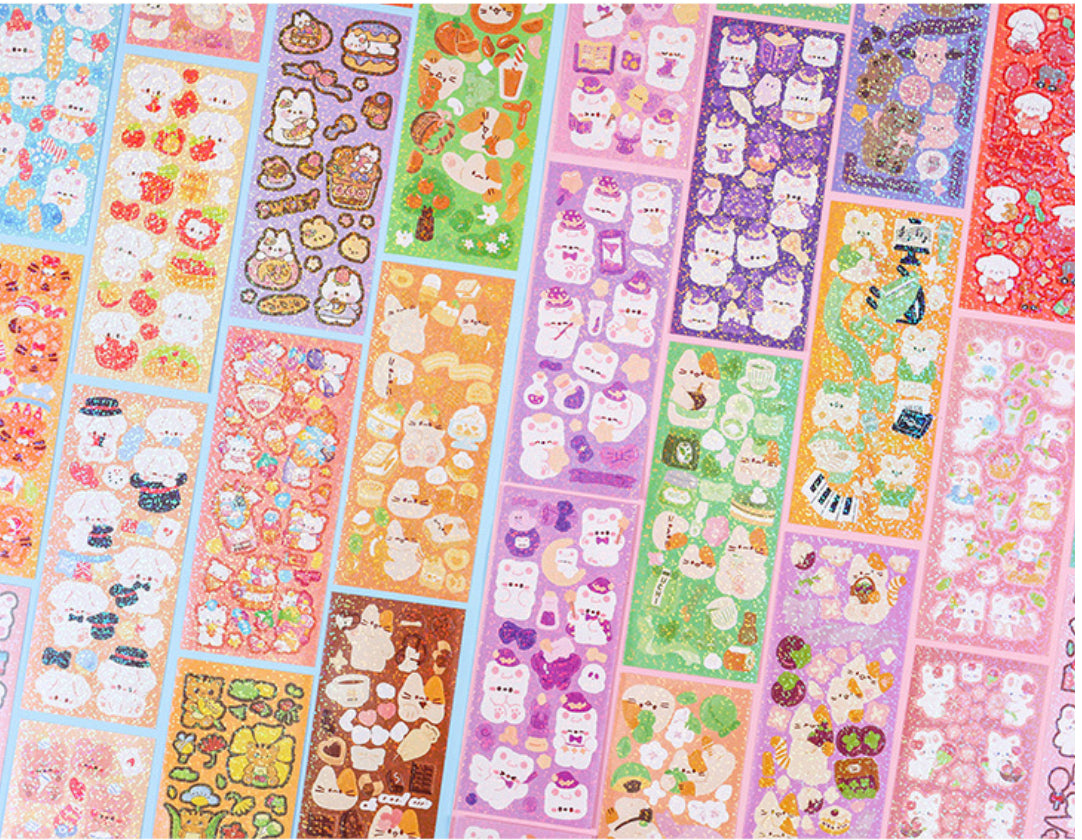 Cutest Premium Holographic Sticker Sheets