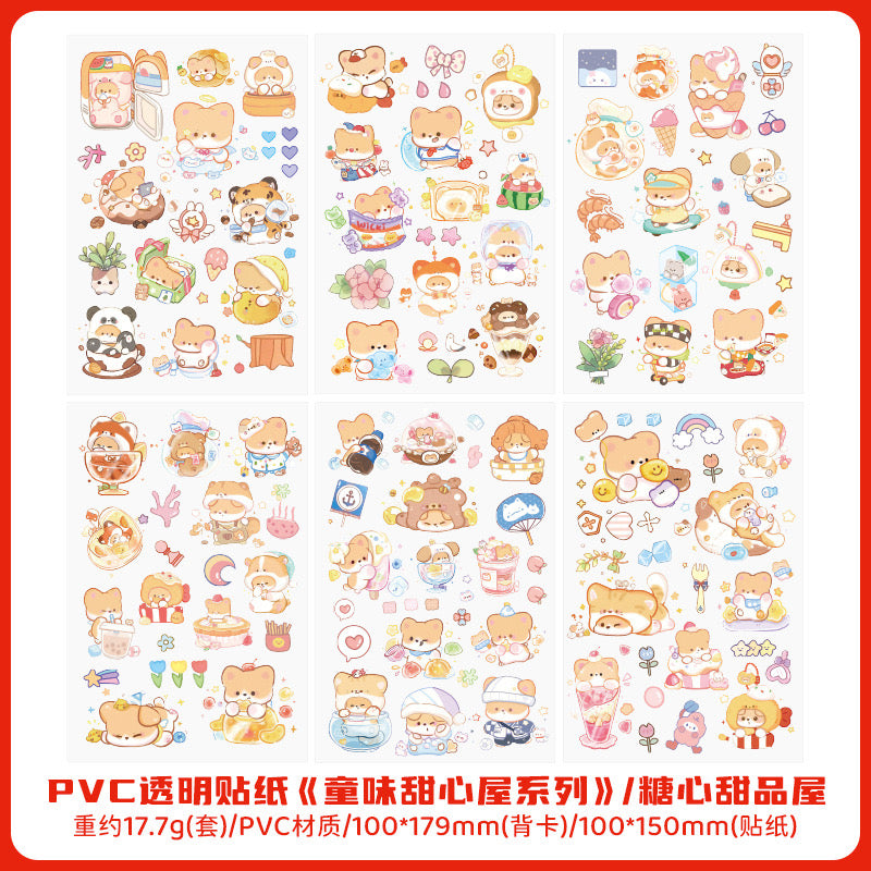 6 Sheets Kawaii Sticker Sheets