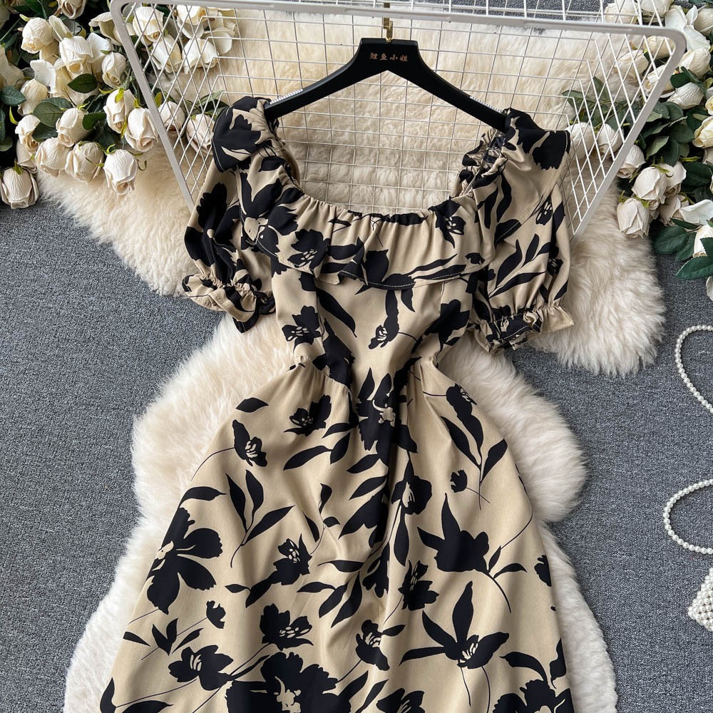 Black and White Floral Frock