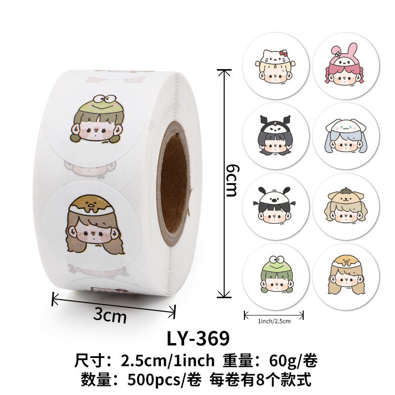 500 Stickers Washi Tape Roll