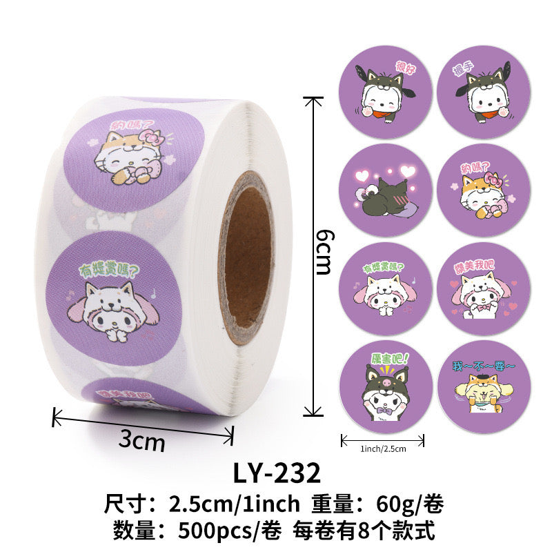 500 Stickers Washi Tape Roll