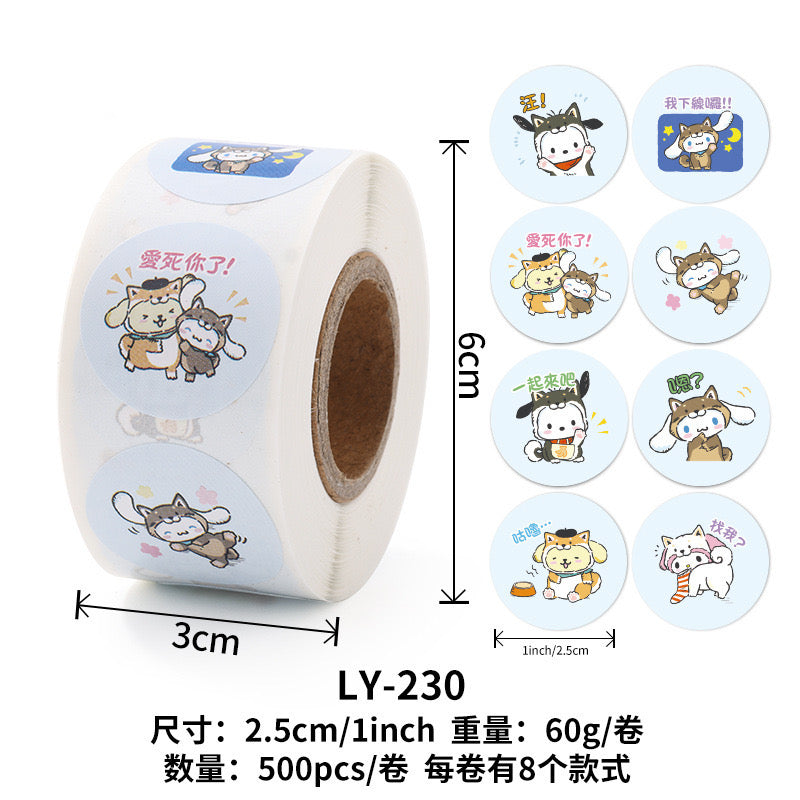 500 Stickers Washi Tape Roll