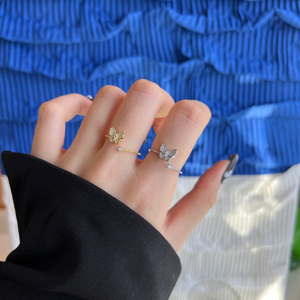 S925 Silver Butterfly Ring