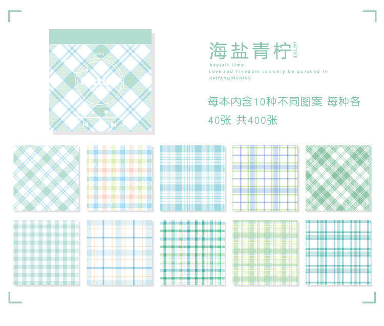 Gingham 400 Sheets Fat Memo Pad