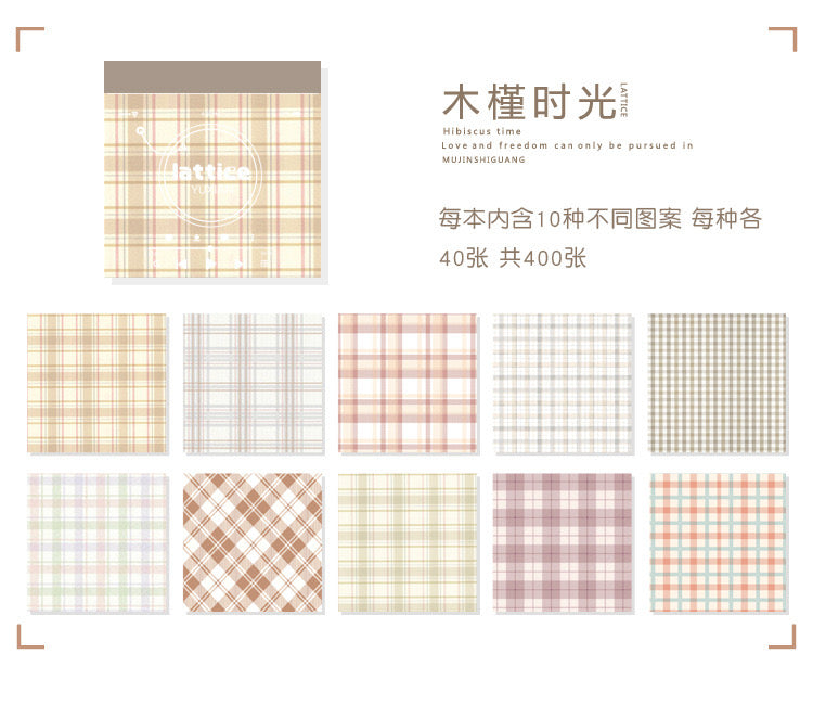 Gingham 400 Sheets Fat Memo Pad