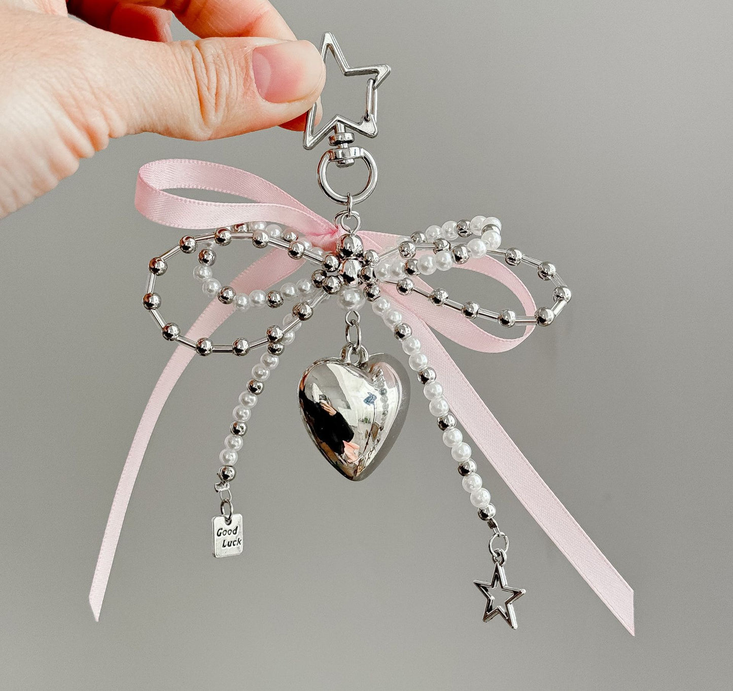 π Starry Heart Pearl Phone Charm ππ