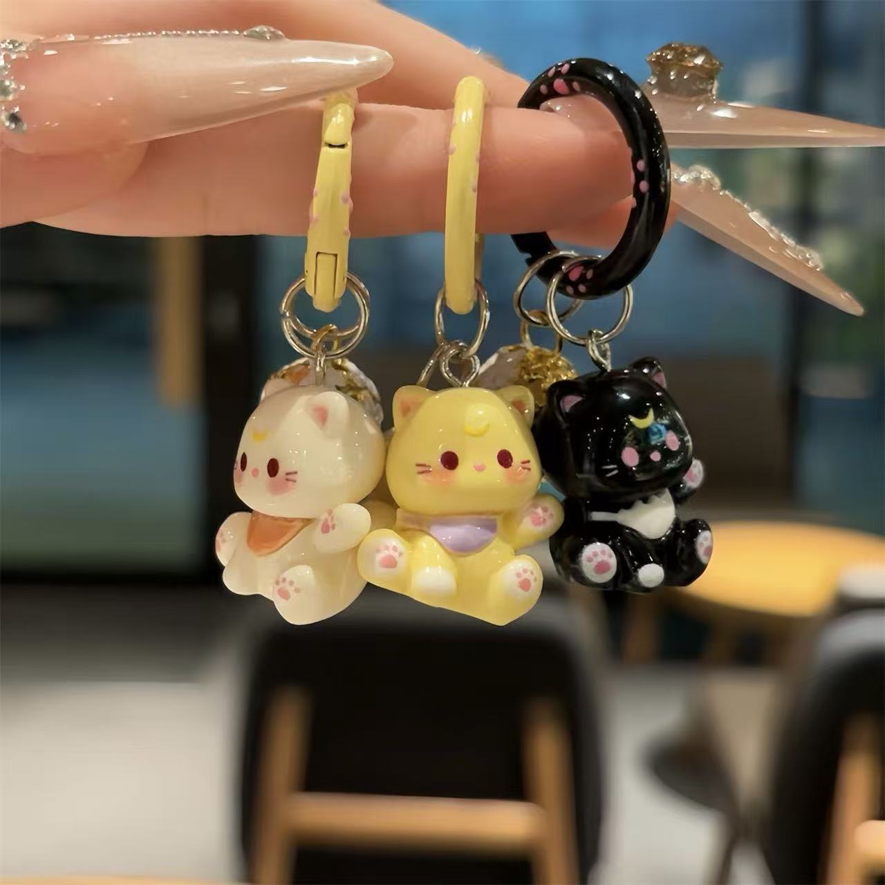 Cute Cat Bag Keychain Keycharm with Bell