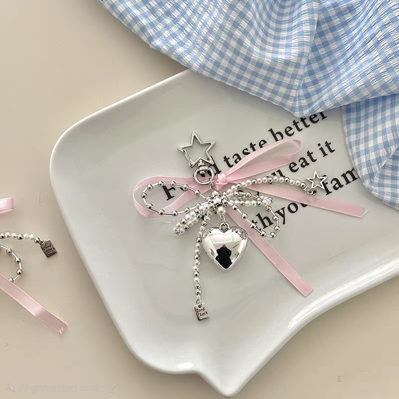 π Starry Heart Pearl Phone Charm ππ