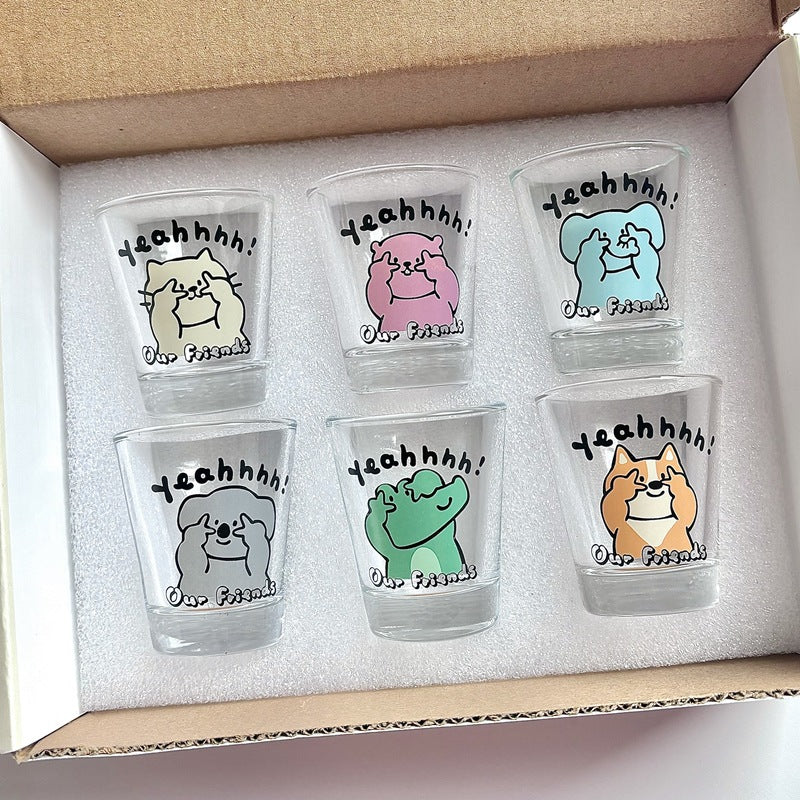 Pre - Order 🥂 “Our Friends” Cute Shot Glass Set (6 pcs)