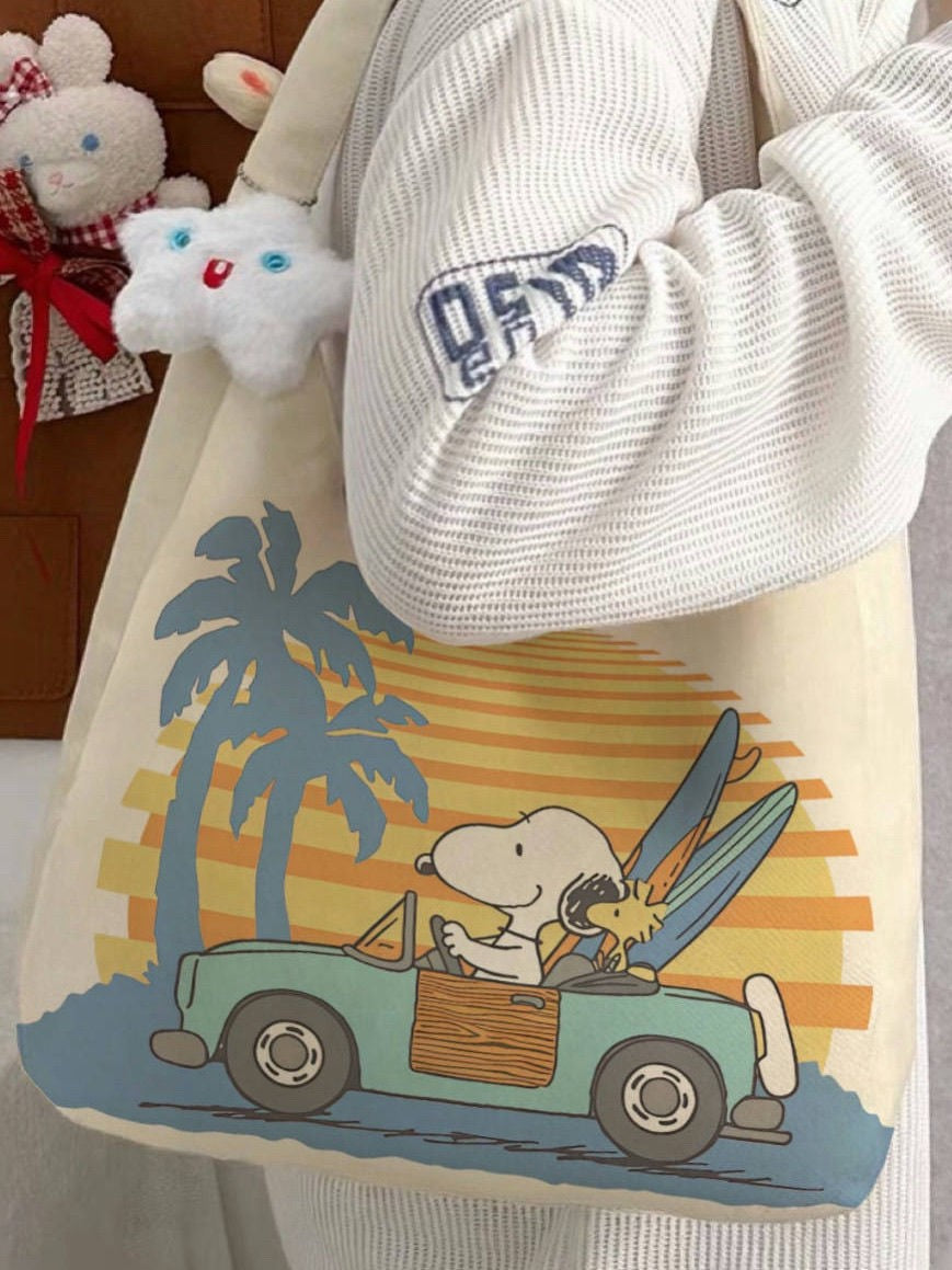 Snoopy Summer Adventure Canvas Shoulder Bag ๐ด๐