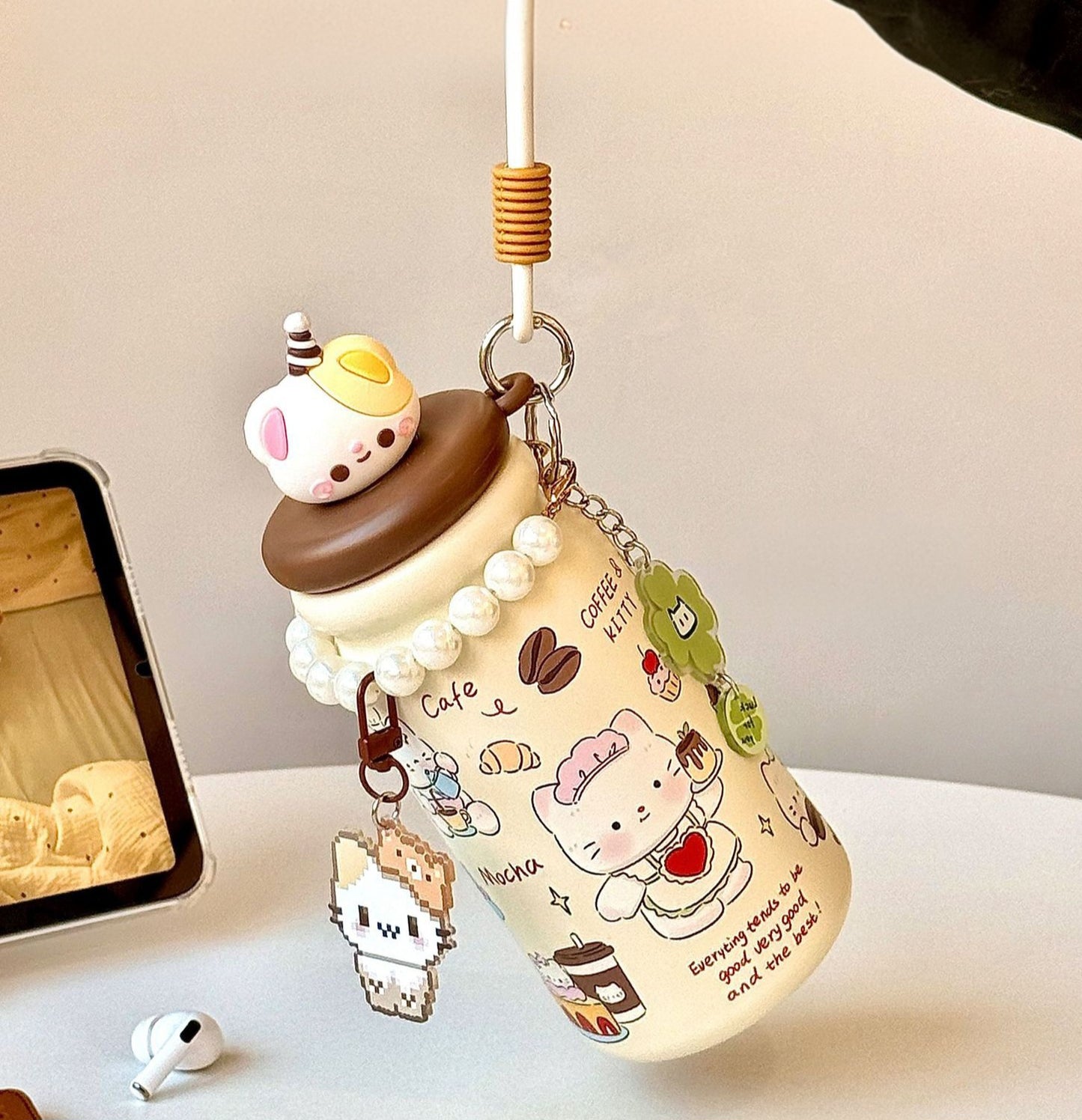 π Kitty CafΓ© Companion Thermos Sipper Tumbler