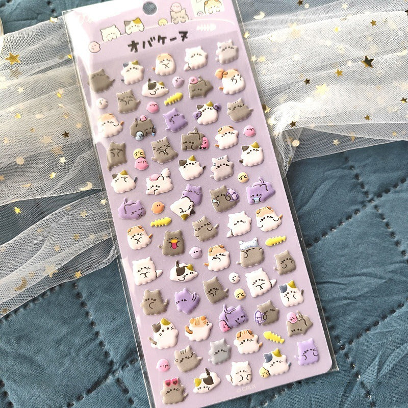 Kawaii Premium Puffy Ghost Gang Sticker Sheets
