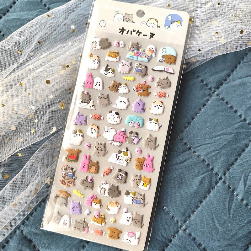 Kawaii Premium Puffy Ghost Gang Sticker Sheets