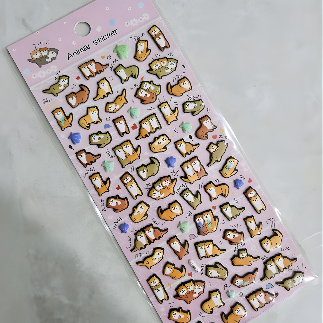 Kawaii Animal 3D Sticker Sheet π±π¦¦π°π