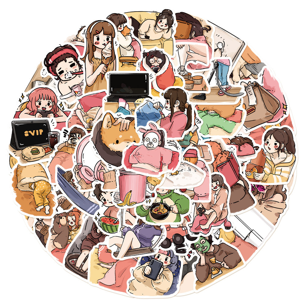 PS7 Set of 50 Cozy Life Stickers Pack