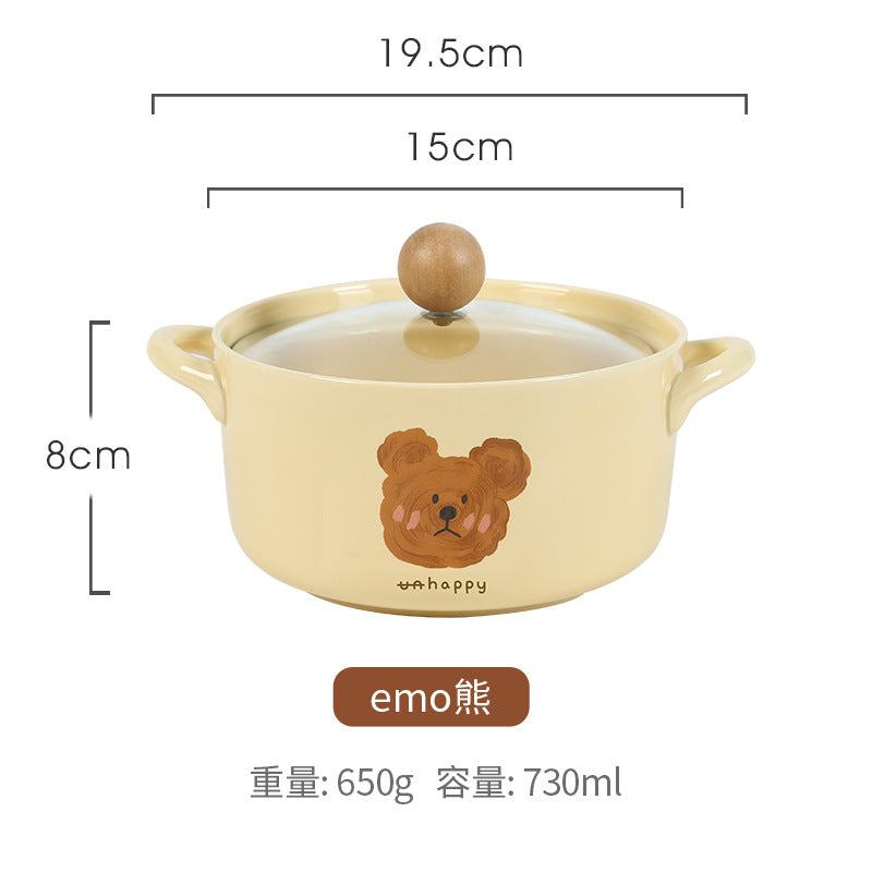 π Happy Bear Ramen Pot Bowl