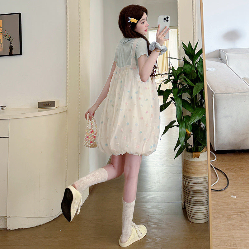 🌸✨ “Pastel Cloud Puff Dress” ✨🌸