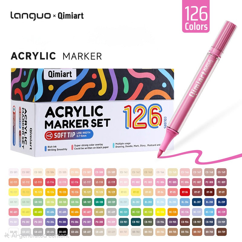 Color Chaos Acrylic Marker Set β 126 Colors πβ¨