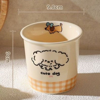 πΎ Kawaii Critter Ceramic Mug Collection ββ¨ | Cute Dog, Sheep & Penguin Cafe Cups