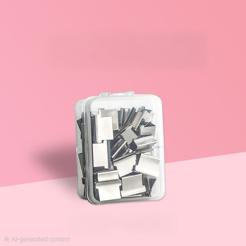 No-Staple Mini Paper Binder Clam Clip Dispenser