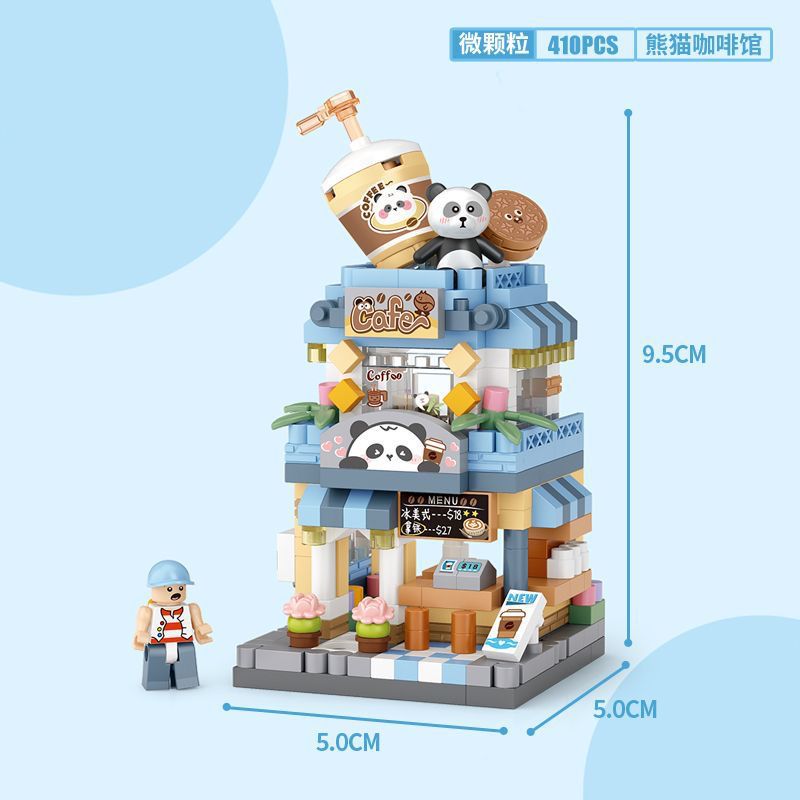 Pastel Mini Store Building Blocks House