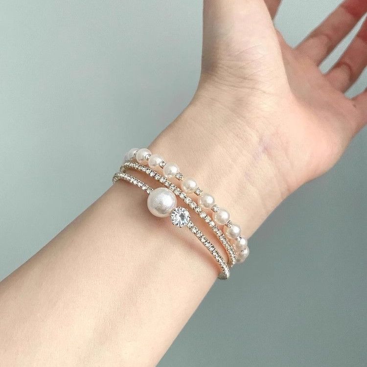 Pearl Sparkle Layer Bracelet