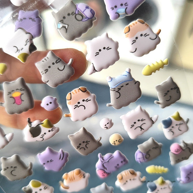 Kawaii Premium Puffy Ghost Gang Sticker Sheets