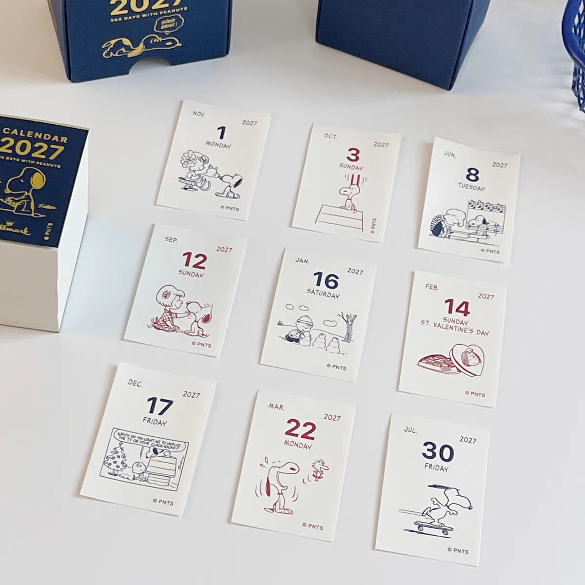 Pre - Order Snoopy 2027 Daily Desk Calendar β 365 Days with Peanuts πβ¨