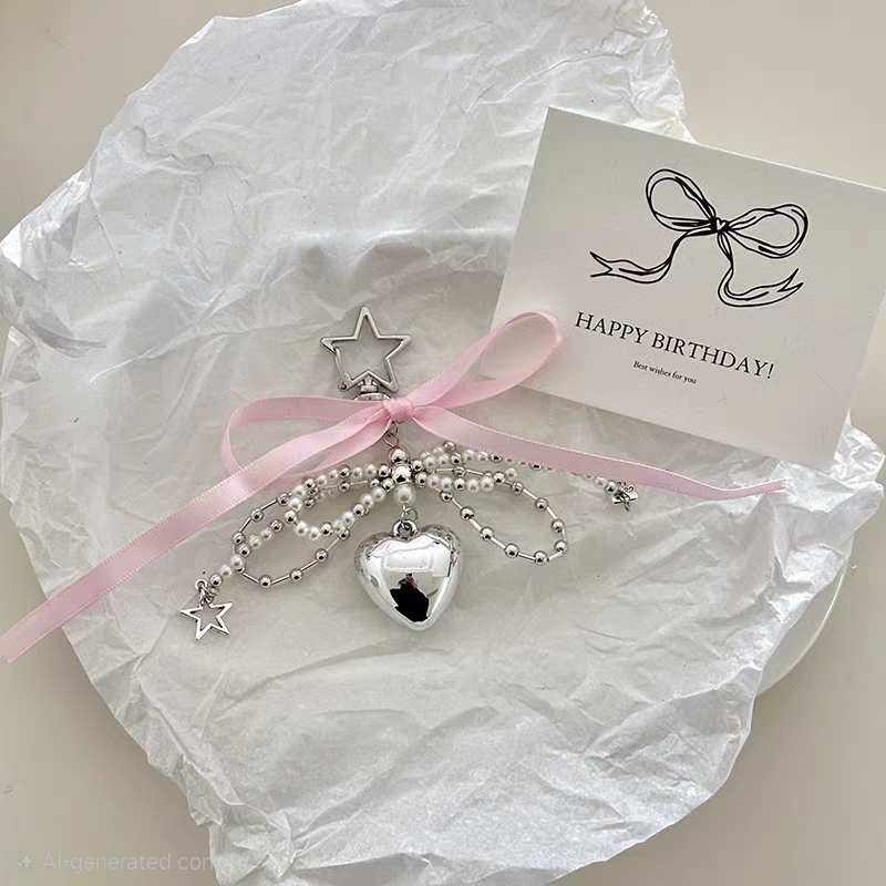 π Starry Heart Pearl Phone Charm ππ