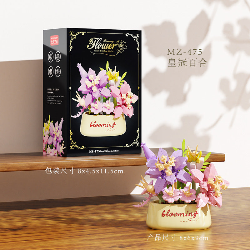 Mini Blooming Flower Pot Building Blocks π·β¨