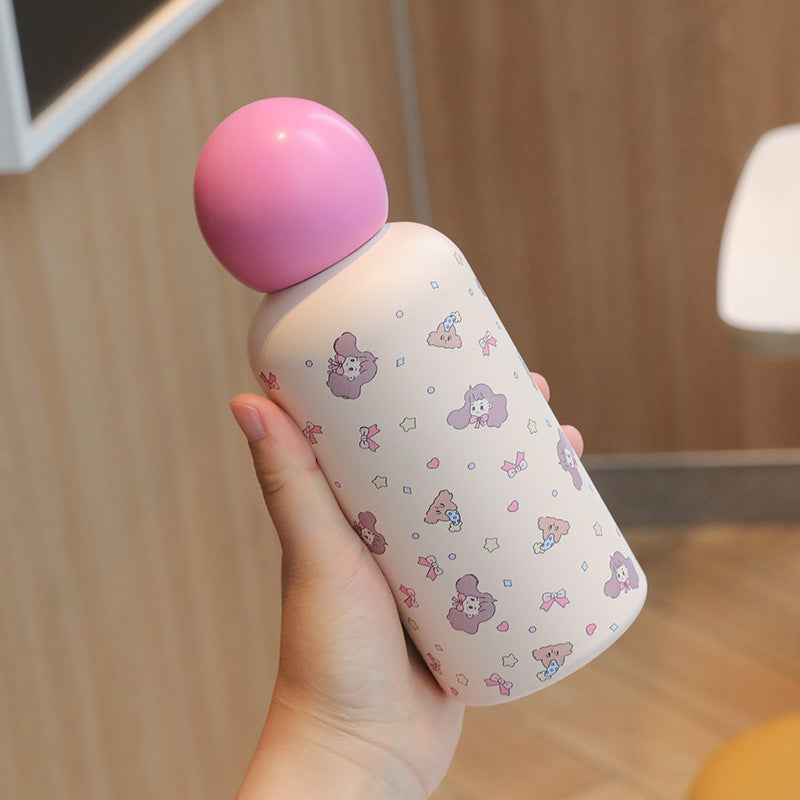 Cute Printed Handheld Thermos Water Bottles