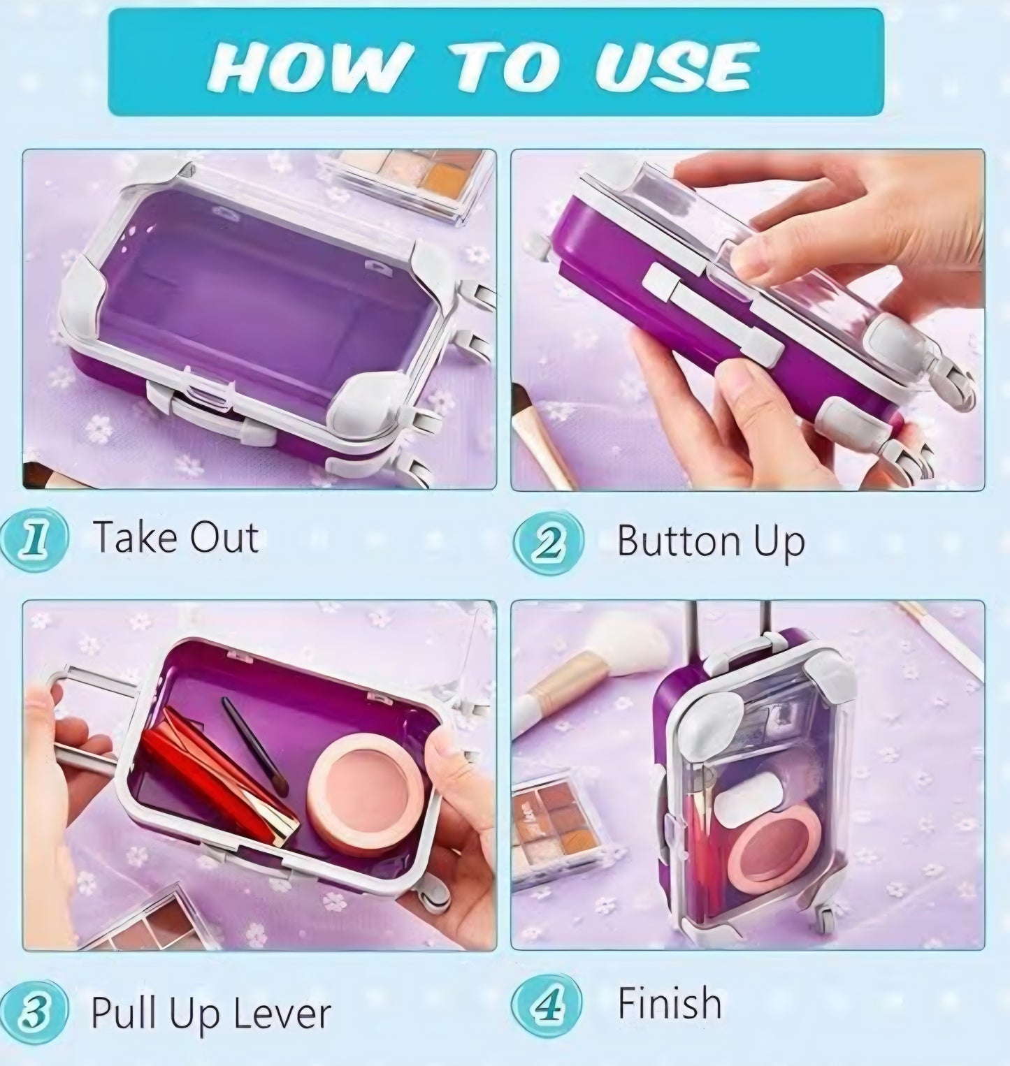βοΈ Mini Suitcase Makeup Organiser β Travel Chic Edition π