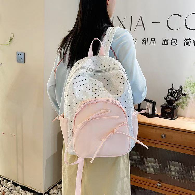 Coquette Polka Dot Bow Backpack ππ€