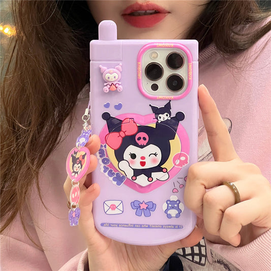 Kuromi iPhone Case with Charm Tag