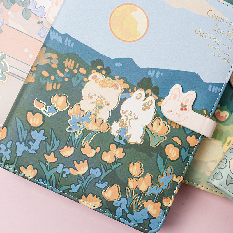 A5 Kawaii Rabbit Bunny Spring Outing Journal / Notebook / Diary