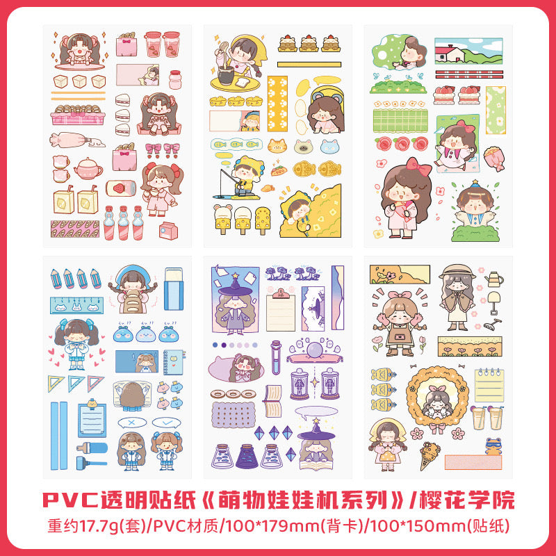 6 Sheets Kawaii Sticker Sheets