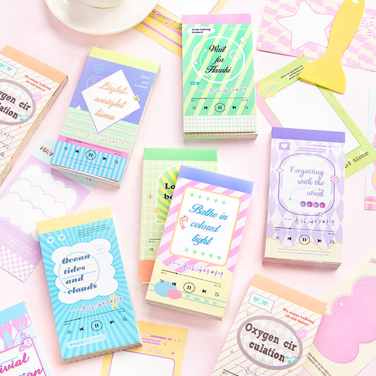 Pastel Playlist Aesthetic Memo Pads