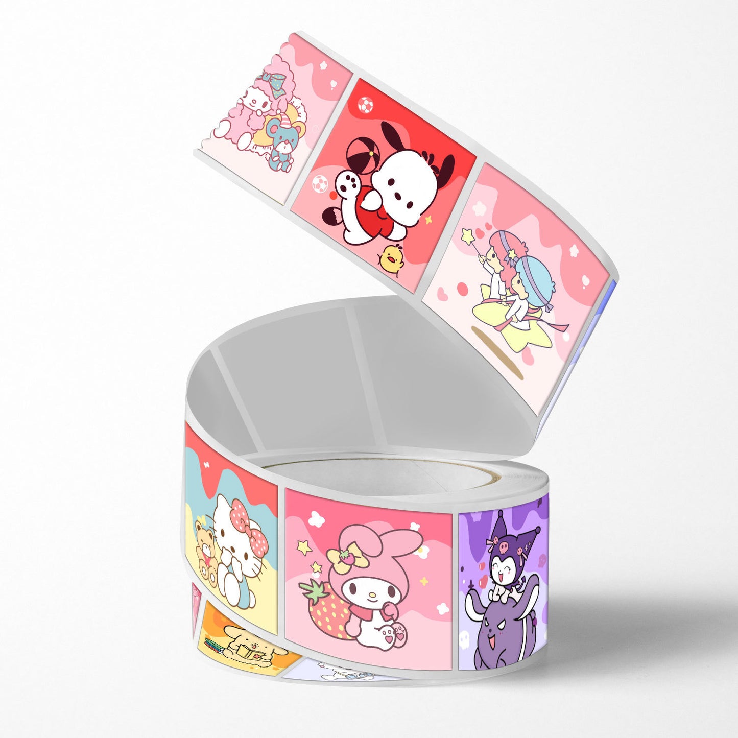 Sanrio 200 Pcs Stickers Washi Tape Roll