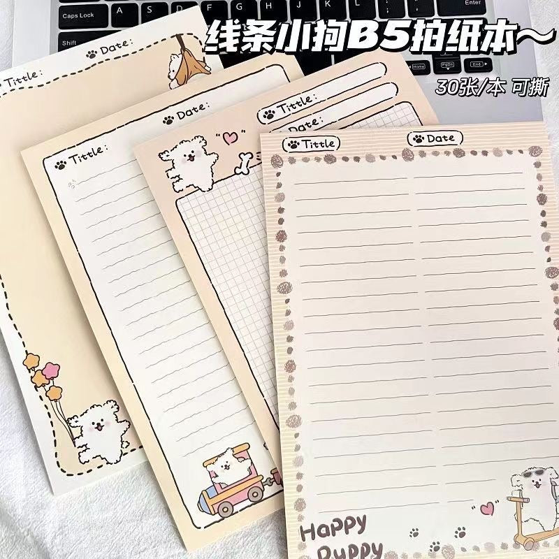 Happy Puppy Memo Sheets Notepad