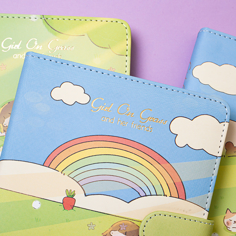 Girl and Rainbow A5 Kawaii Journal / Diary / Notebook