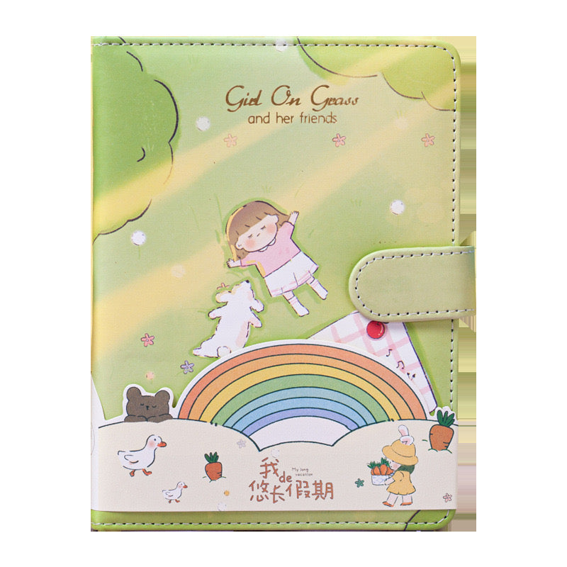 Girl and Rainbow A5 Kawaii Journal / Diary / Notebook