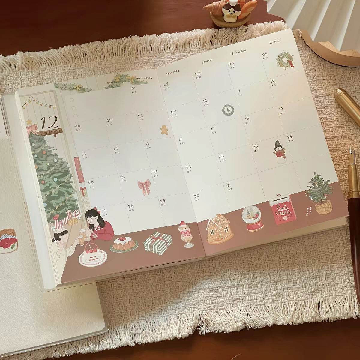 Pre - Order 2027 Aesthetic Illustrated B6 Planner & Monthly Diary
