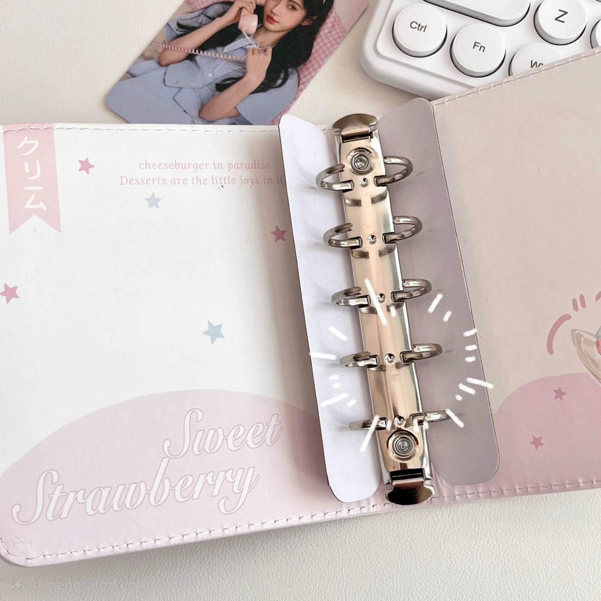 Strawberry Cake 5 Ring Binder Planner 🎀🍰