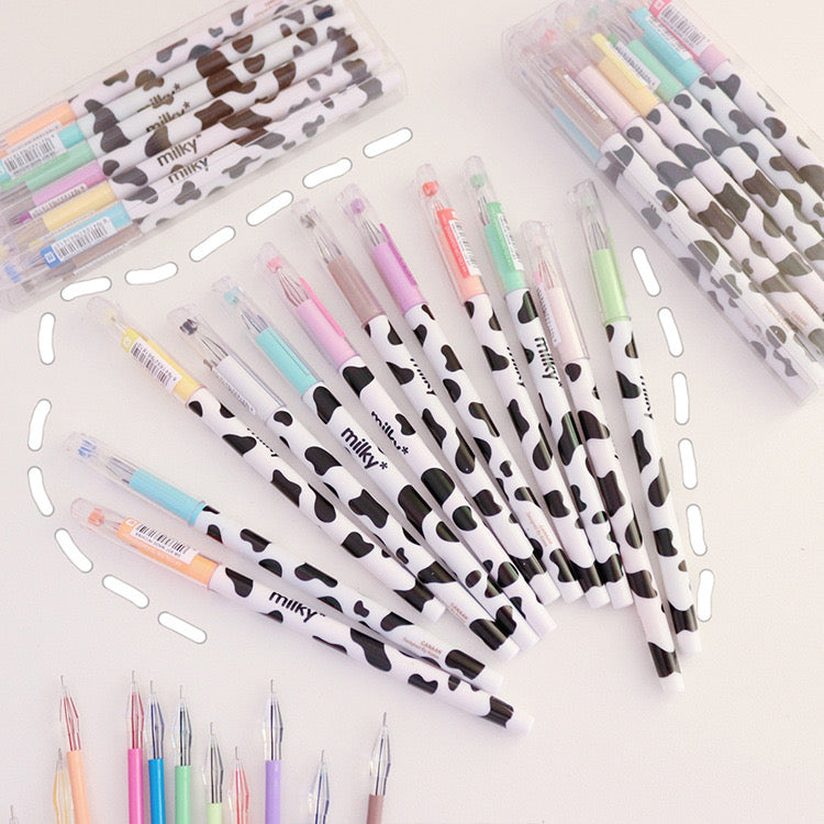 Moo Print Color Pens Set