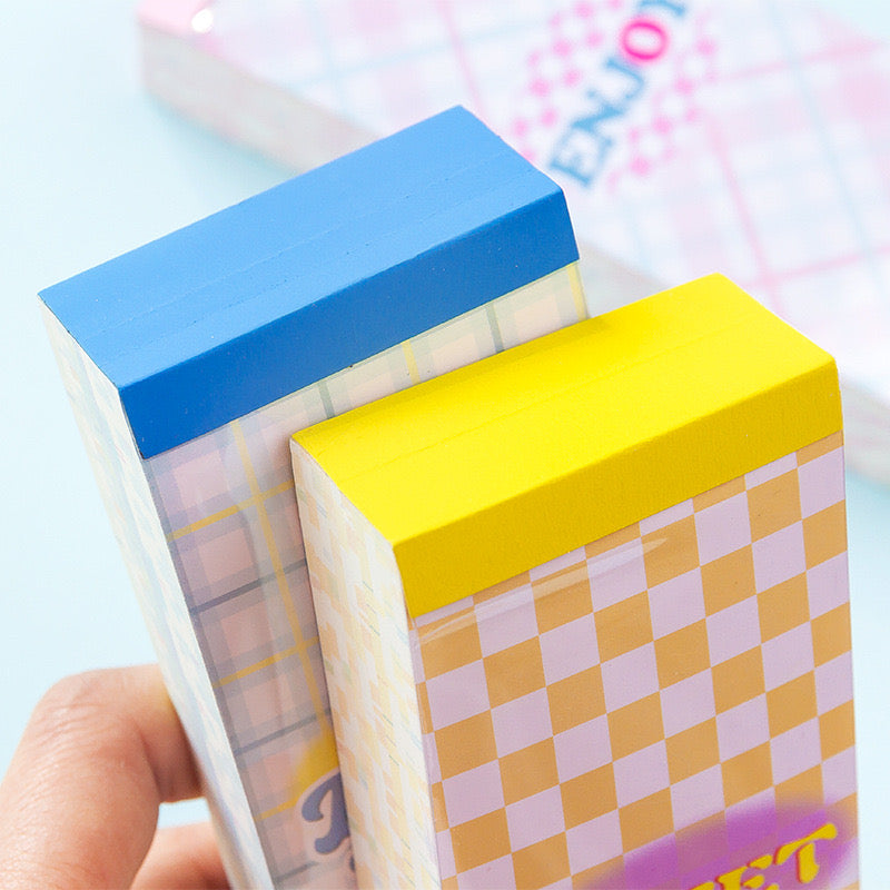 Plaid Party Gingham Long Memo Pads Notepads