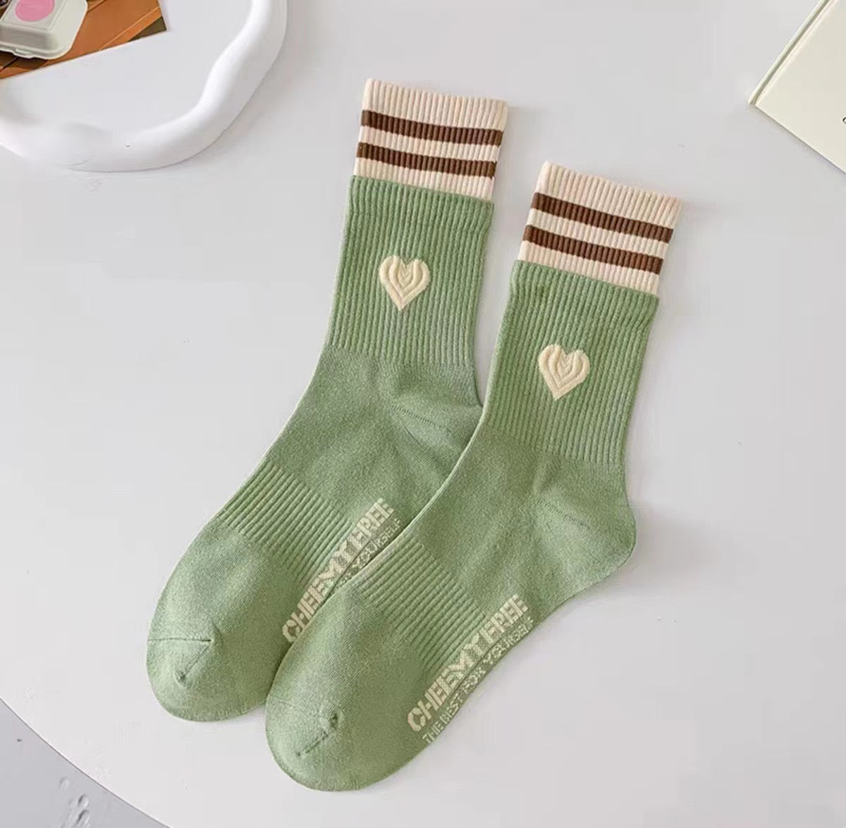 Korean Minimal Heart Socks