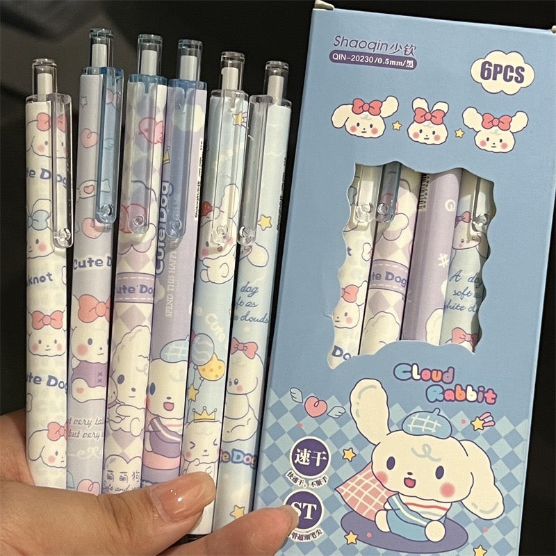 Cloudy Rabbit 6 Pens Set