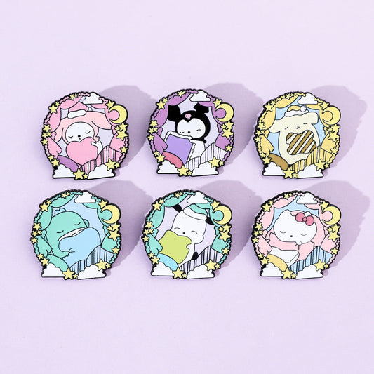 Premium Sleeping Sanrio Enamel Pins / Brooch