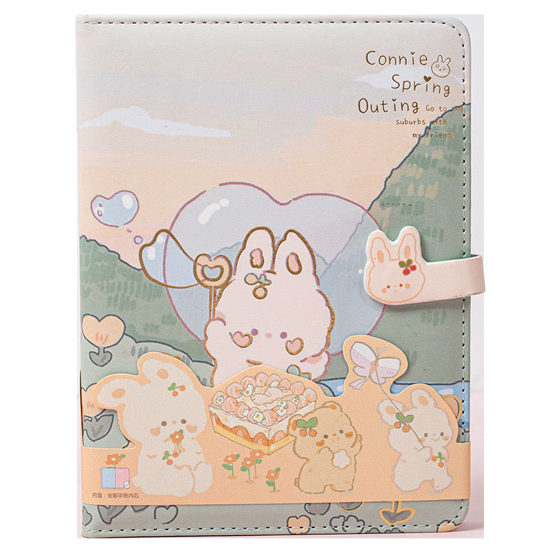 A5 Kawaii Rabbit Bunny Spring Outing Journal / Notebook / Diary